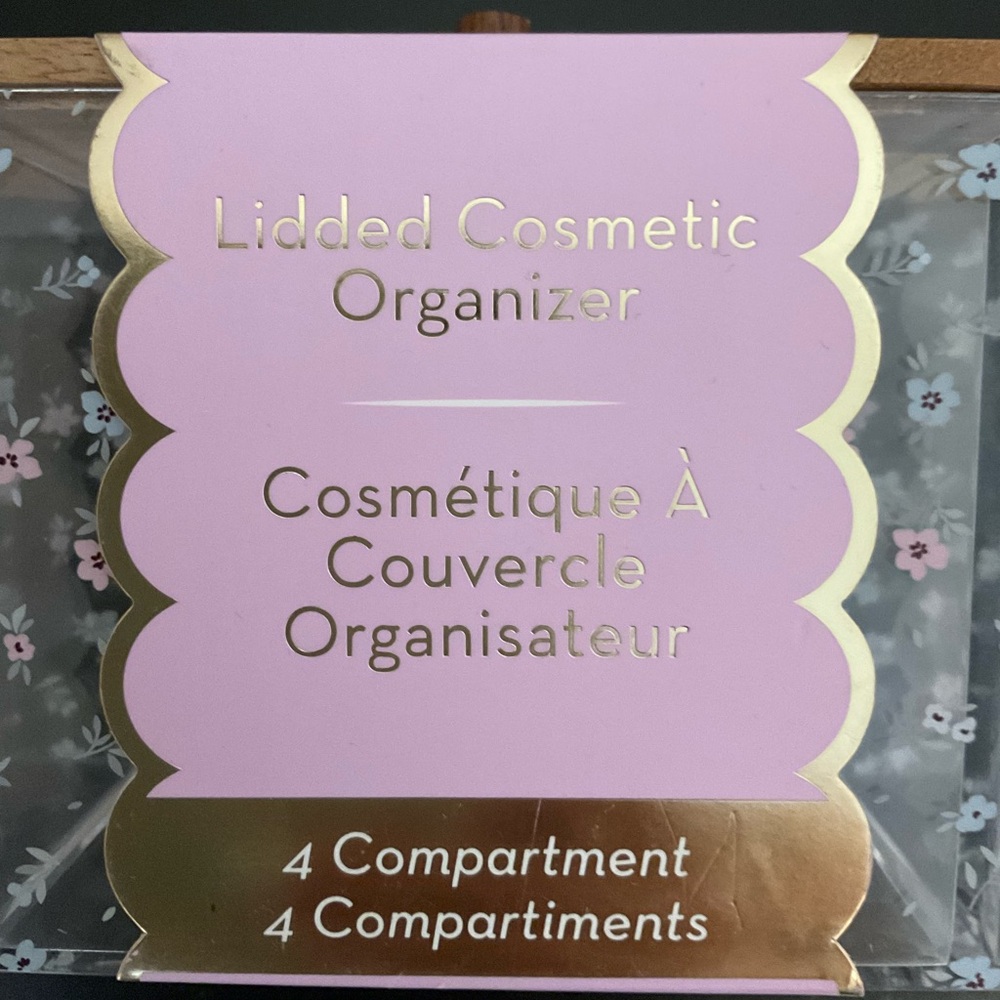 New Lidded Cosmetic Organizer - Pink Floral - Picture 4 of 4